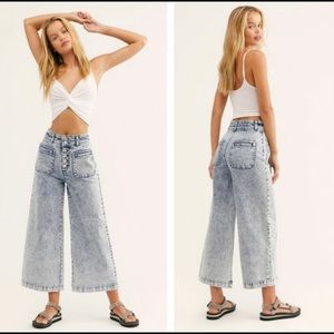 We the Free people Wide high rise jeans size 28